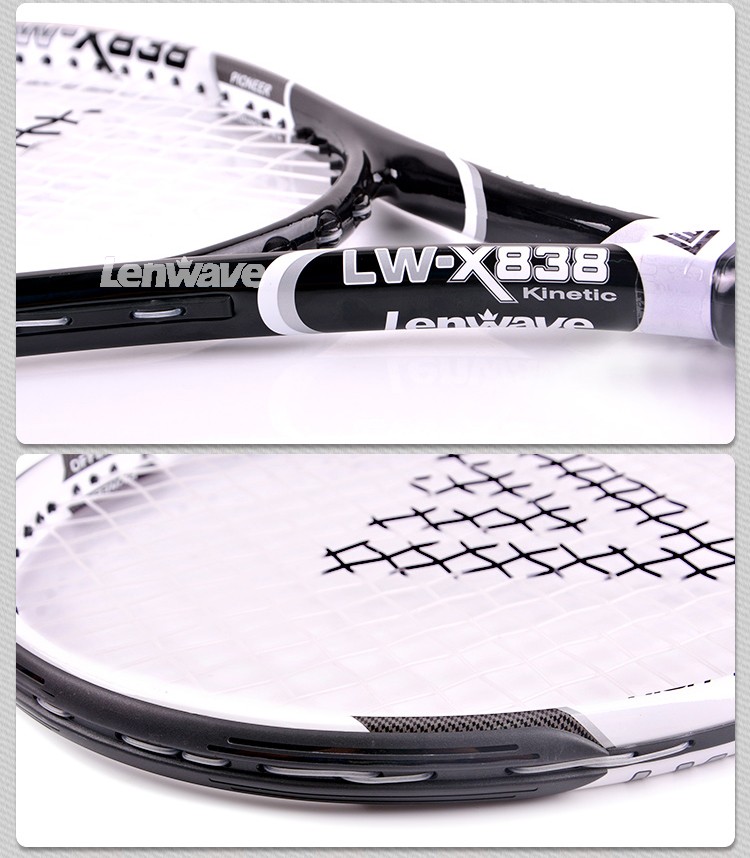 Carbon Aluminum Head Tennis Racket Lenwave Brand Men and women sports training Raquete 838#