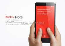 Original Xiaomi hongmi note xiaomi red rice note WCDMA Mobile phone redmi note MTK6592 Octa Core