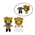 cartoon bear pendrive bride groom pen drive 4gb 8gb 16gb 32gb 64gb usb flash drive real