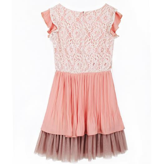 Brand New 2015 Summer Lace Girl Dress Patchwork Matching Mother Daughter Clothes Cute Family Matching Outfits Chiffon Dresses3