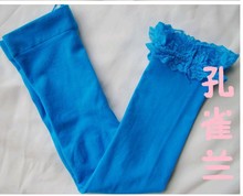 Top New girls velvet short baby girl candy color lace leggings 12 colors for 2 9