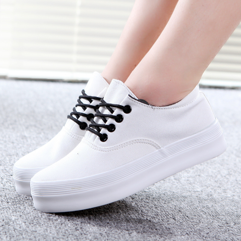 New 2015 Classic Canvas Shoes Women&#39;s Fashion Sneakers Women Sneakers White Shoes Breathable ...