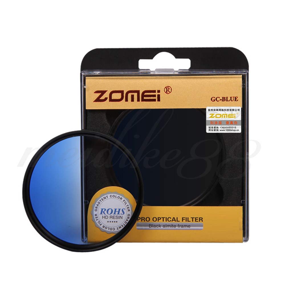 ZOMEI Graduated Gradual Color Filter Kit - Red Blue Orange Gray (2)
