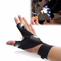 2016 New Survival Camping Hiking Sport Cycling Gloves LED Flashlight Torch Lamp Free Shipping