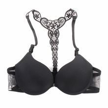 Fashion 2016 Women Bra Front Closure Sexy Lace Racer Y-line Straps Back Seamless Push Up Underwear Lingerie ZT1