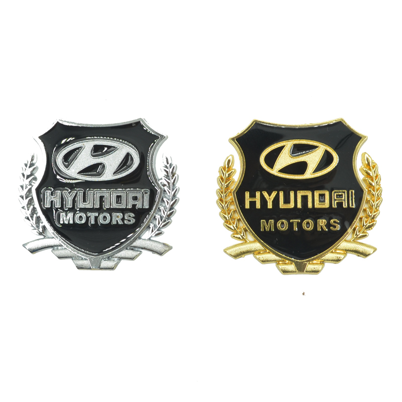 Metal Accessories Car - Styling Sign Symbol 3D Car Sticker For Hyundai Accent Getz Tucson Sonata Elantra Santa Fe Solaris Sonata