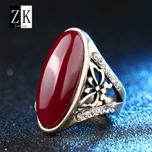 2016 NEW Fashion Retro Ruby Noble Woman Ring Gold Plated Hollow Butterfly Sculpture Vintage Turkey Wedding Jewelry ZK J0571