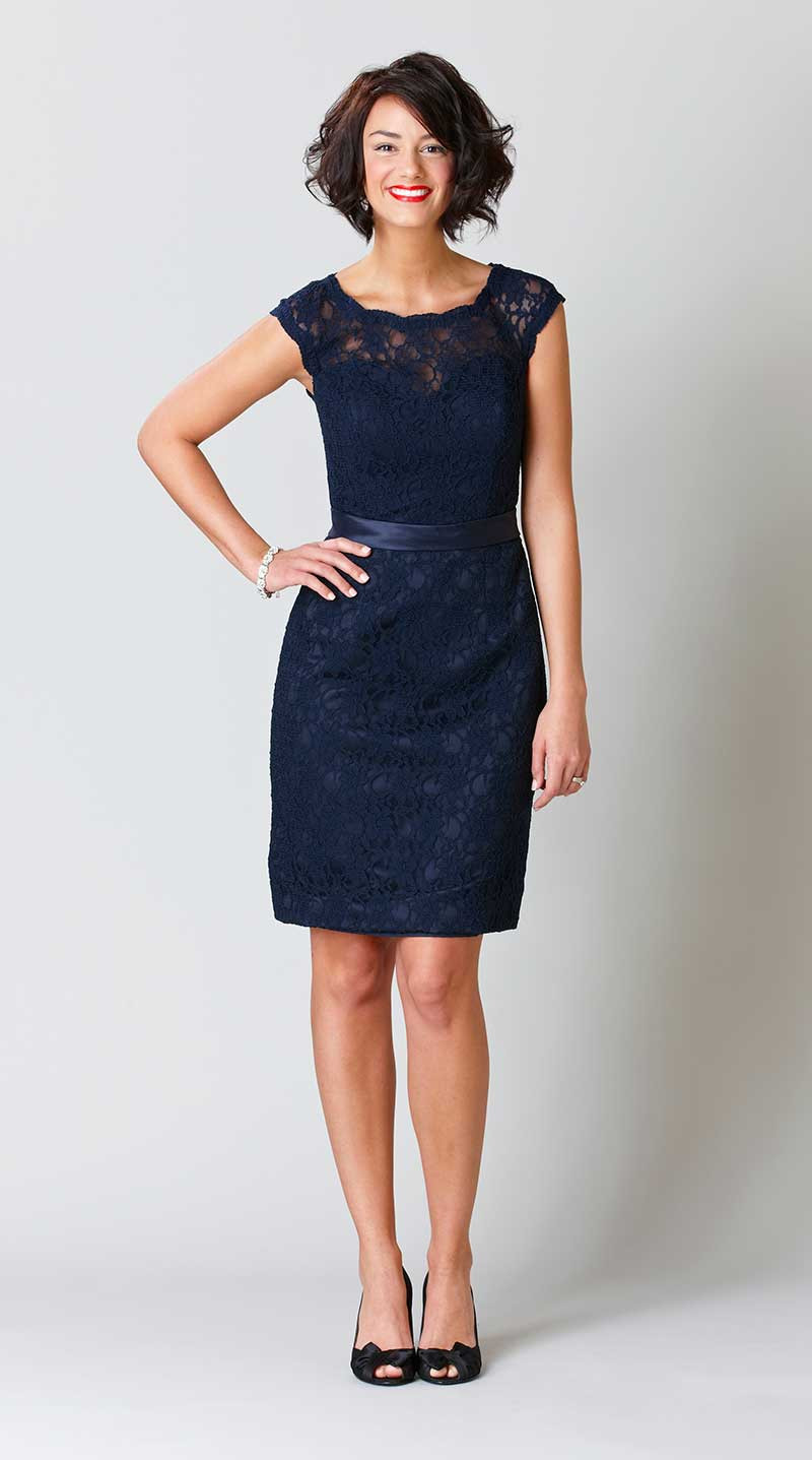Vintage Navy Blue Cocktail Dress