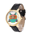 Fashion Owl Shoes Pattern Leather Band Analog Quartz Vogue Watches elogio masculino feminino gift Nov29