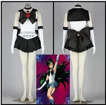2016 Hot Sale Anime Costume Sailor Moon Clothing Cosplay Uniform Fancy Dress Up Sailorpluto Outfit & Glove Customize Any Size