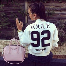 2016 women Vogue 92 printed jacket spring autumn outwear short coat casual bomber jackets chaquetas female sports clothing ZJ192