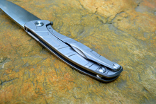Shirogorov 95 tactical pocket knife Russian top folding Knife Satin finished blade ball bearing washer Ti