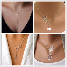NK609+ Hot Selling New Gold Silver Inifity Fish Pendants Necklaces For Women Jewelry Accessories Wholesale Cheap Aliexpress