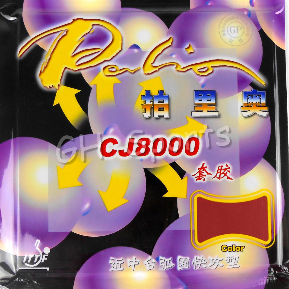 Free Shipping, 2x Palio CJ8000 Pips-In Table Tennis (Ping Pong) Rubber With Sponge (38-41Degrees)