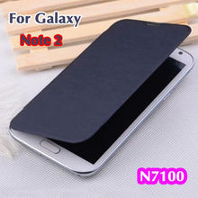 Original Flip Leather Back Cover Cases Battery Housing Case Holster For Samsung Galaxy Note 2 II