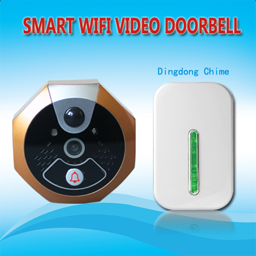 Wireless WiFi Video Doorbell Viewer for Smart Home Security Video Intercom via Cellphone App Remote Control