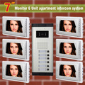 apartment intercom entry system 7 Inch Lcd Video Door Phone Intercom System Video Intercom 6 Apartment