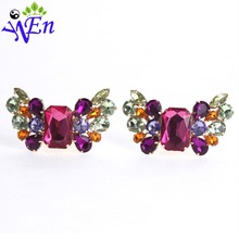 sale fashion crystal butterfly shoe clips charm decoration clips for shoes bridal wedding metal shoes clip accessories N501