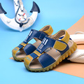 Hot 2017 New children shoes Non slip lightweight breathable Genuine Leather Sandals for the boy Brown