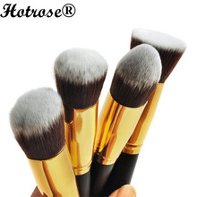 Hotrose Professional 10 Pcs set Necessaries Makeup Brushes Cosmetic Brush Set Foundation Powder Multifunction Tools Black