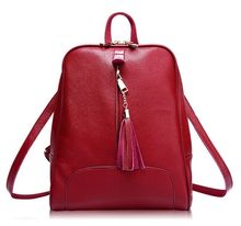 Red Casual Back Bags Women Bag New 2016 Handbags Zipper Tassel Versatile Back Women Messenger Bags 2016