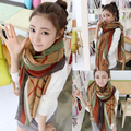 Essential Fashion Women Girls Striped Winter Autumn Silk Scarves Soft Scarf Wrap Shawl