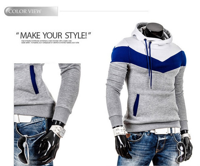 Free shipping Wholesale New 2014 Spring Mens Fleece Hoodies Hit Color Design For Men Sport Dress Slim Sweatshirt Man Hoody XXXL Free shipping Wholesale New 2014 Spring Mens Fleece Hoodies Hit Color Design For Men Sport Dress Slim Sweatshirt Man Hoody XXXL