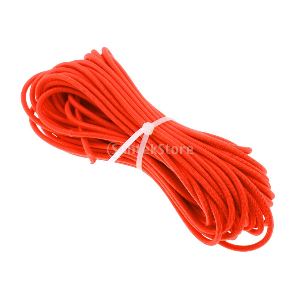 Orange Elastic Bungee Rope Shock Cord Luggage Tie Down Kayak 3mm 0.5 to 