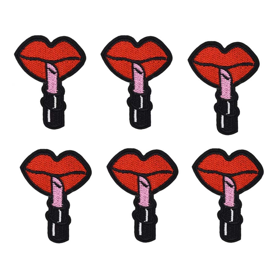 Diy Lipstick Patches On Clothing Iron Embroidered Patch Applique Iron On Patches Sewing