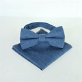 2016 Fashion Brand Bow tie Handkerchiefs Set Cowboy Style Denim Floral Cotton Cravat Bowties Pocket Square
