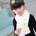 Children Girls Animal Cute Small Bear Winter Ring Scarf Kids Bandana Tube Fur Shawls Bandanas Fular