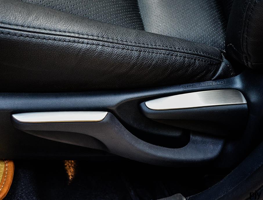 for Toyota Corolla Levin 2014 interior moldings seat adjustment Armrest stickers stainless steel cover 3pcs