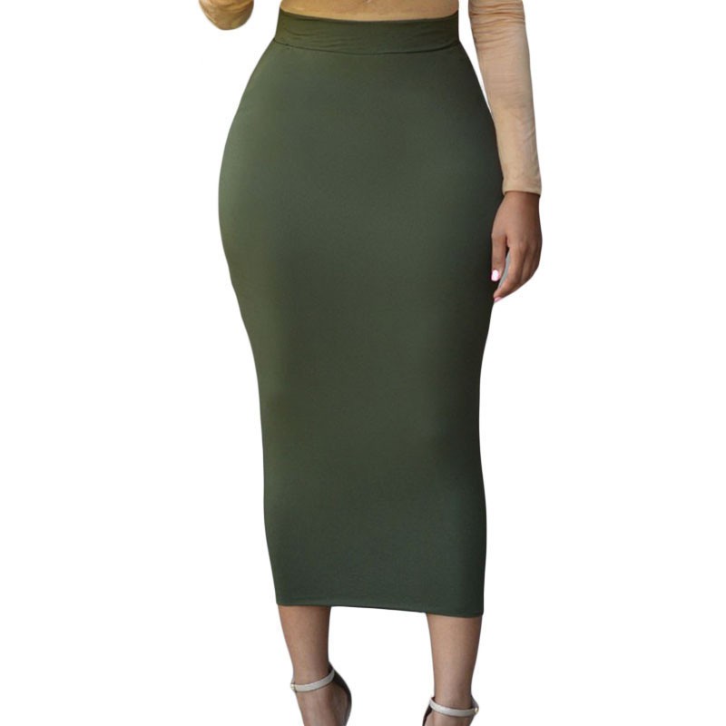 high waisted bodycon maxi skirt