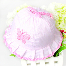 1PCS New 2014 Fashion Infant Visor Sun Hats Caps Soft Cotton Baby Sun Hats Children Girls Sun Polka Dot Hat#L03096