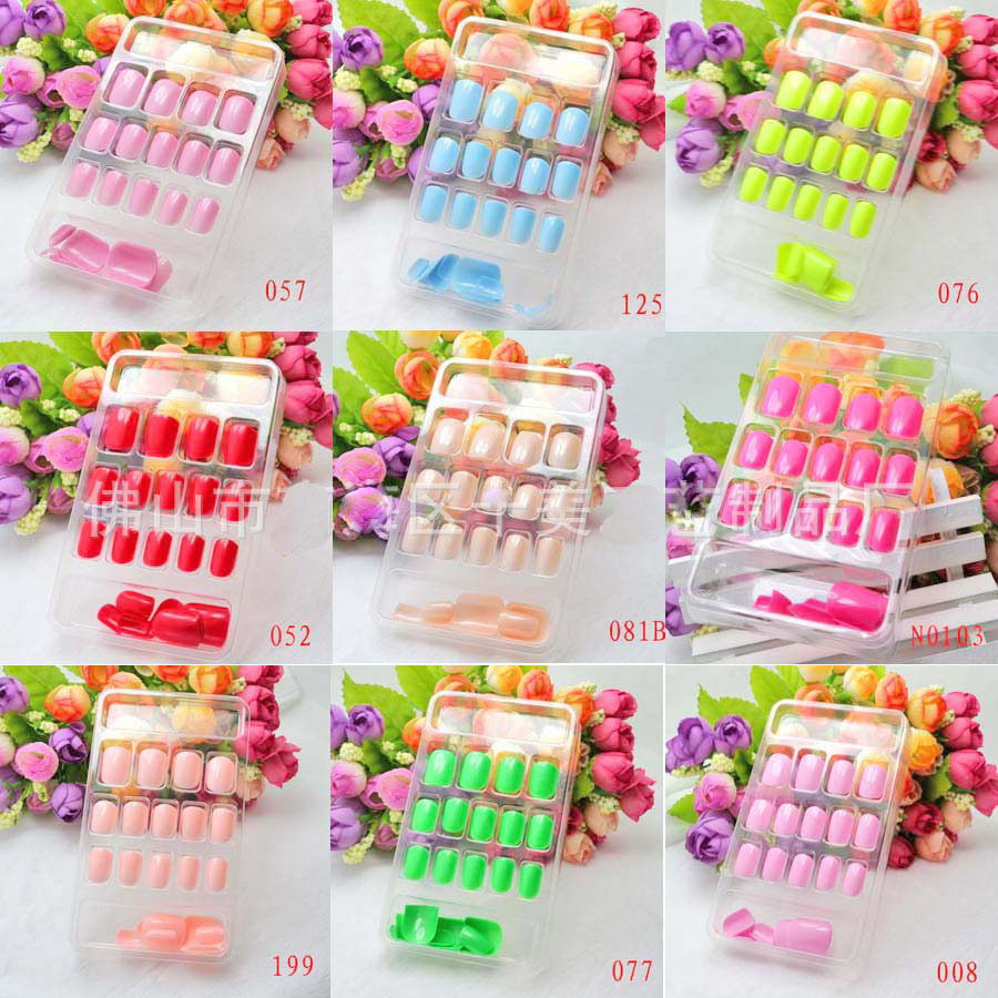 24 pcs tips kuku warna permen kuku akrilik kepala bulat kecil kuku palsu faux ongles unha 24 pcs tips kuku warna permen kuku akrilik kepala bulat kecil kuku palsu faux ongles unha
