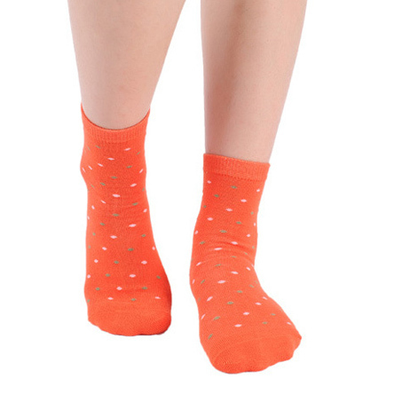 Casual Fashion Ladies sock high Quality Fresh Dot Beautiful Cute candy color Autumn and winter Cotton
