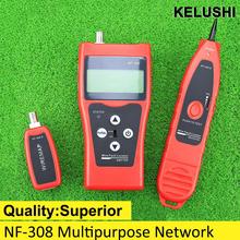 KELUSHI NF-308 Multipurpose Network Cable Test Hunting wire sorting cable length test 5E 6E cable coaxial RJ45 open jumper wire