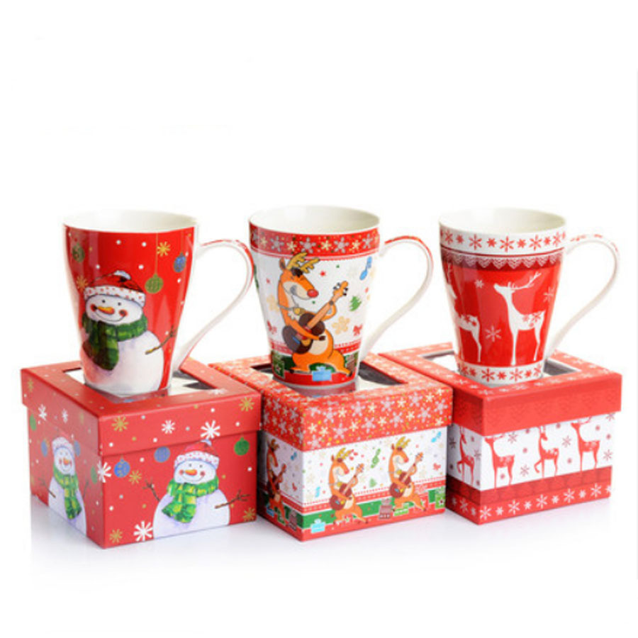 high quality christmas elk snowman ceramic christmas cup high quality christmas elk snowman ceramic christmas cup