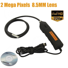 Industrial Endoscope HD 720P 2 Mega Pixels USB Endoscope Inspection Snake Camera with 6 LED 1M Probe and 8.5MM Lens