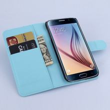For Samsung galaxy S6 case cover New 2015 fashion luxury flip leather wallet stand phone case