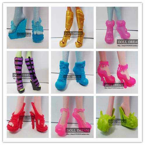 10pcs/lot Original shoes for monster high doll toy shoes doll accessories for children Free shipping