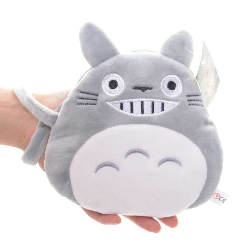  Funny Totoro Plush Round Girls Cartoon Coin Purse Wallet Lanyard 6*6\'\' New Free Shipping #LN