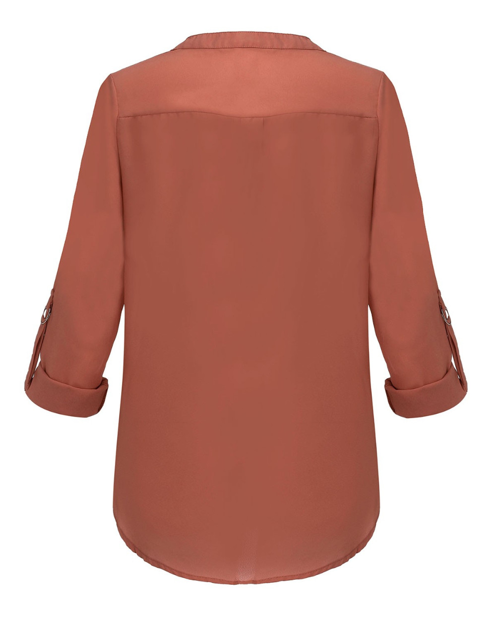 Zanzea 2018 Spring Women V Neck Chiffon Blouse Tops Fashion OL Style Fold Long Sleeve Casual Gray Blouses Plus Size Blusas Shirt aeProduct.getSubject()