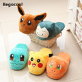 Women Anime Cartoon Pokemon Slippers Elf Ball Pikachu Eevee Umbreon Pokemon Go Plush Shoes Home House