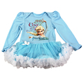 Newborn Bebes Blue Baby girl dress vestido infantil Christmas Baby girl clothes Cotton Long sleeve Jumpsuit