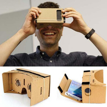 High quality DIY Cardboard Virtual Reality VR Mobile Phone 3D Viewing Glasses 5.0″ Screen For Google VR 3D Glasses Free Shipping