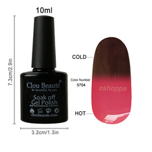 Cosmetic 36 Colors 10ml CB 5704 Nail Gel Polish Temperature Change Nail Color Soak Off Nail Gel UV Lamp For Printer