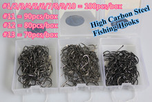 100pcs/box Multiple Sizes Quality Carbon Steel fishing Needle Hooks Barbed Fishing Hook Fishing Tackle Free Shipping