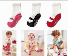 3pairs Lot Baby Toddler Ballet Shape Crew Anti Slip Socks Shoes Booties Lovely Cute Baby Girls