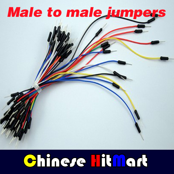 10X 65pcs Jump Wire Male to Male Solderless Flexible Breadboard Jumper Cable Line Free shipping #J011